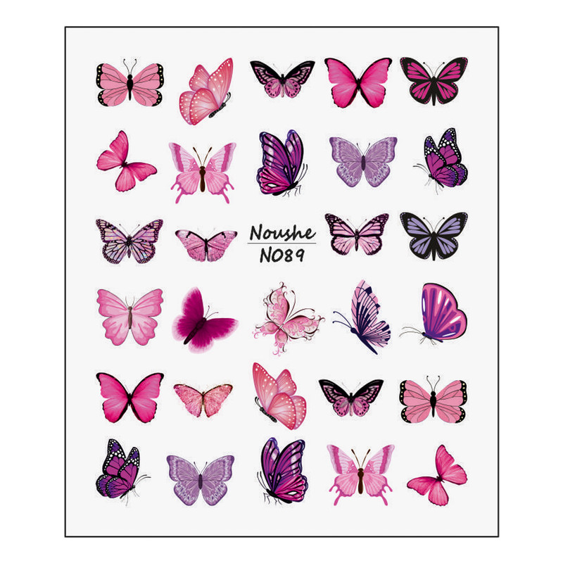 برچسب لنز ناخن مدل پروانه کد N089 برچسب لنز ناخن مدل پروانه کد N089