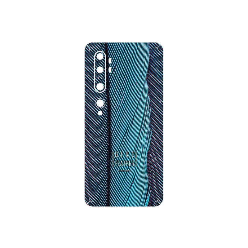 برچسب پوششی ماهوت مدل Turquoise feathers مناسب برای گوشی موبایل شیائومی Mi Note 10