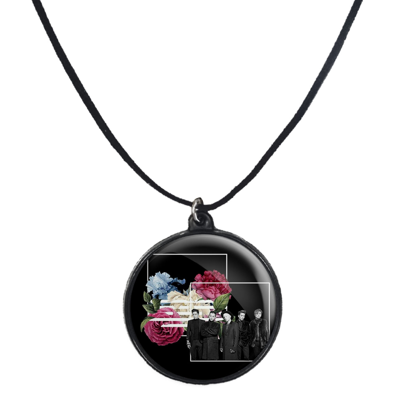 گردنبند پرمانه طرح گروه موسیقی بیگ بنگ BIG BANG کد pmb.15286 مدل دو طرفه