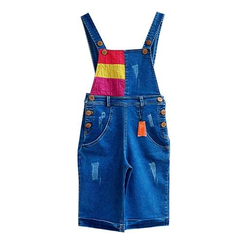 سرهمی زنانه مدل جین رنگارنگ 003