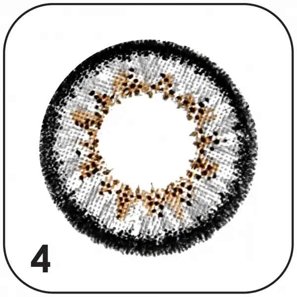 لنز چشم بیوتی شماره 4 رنگ خاکستری دور مشکی