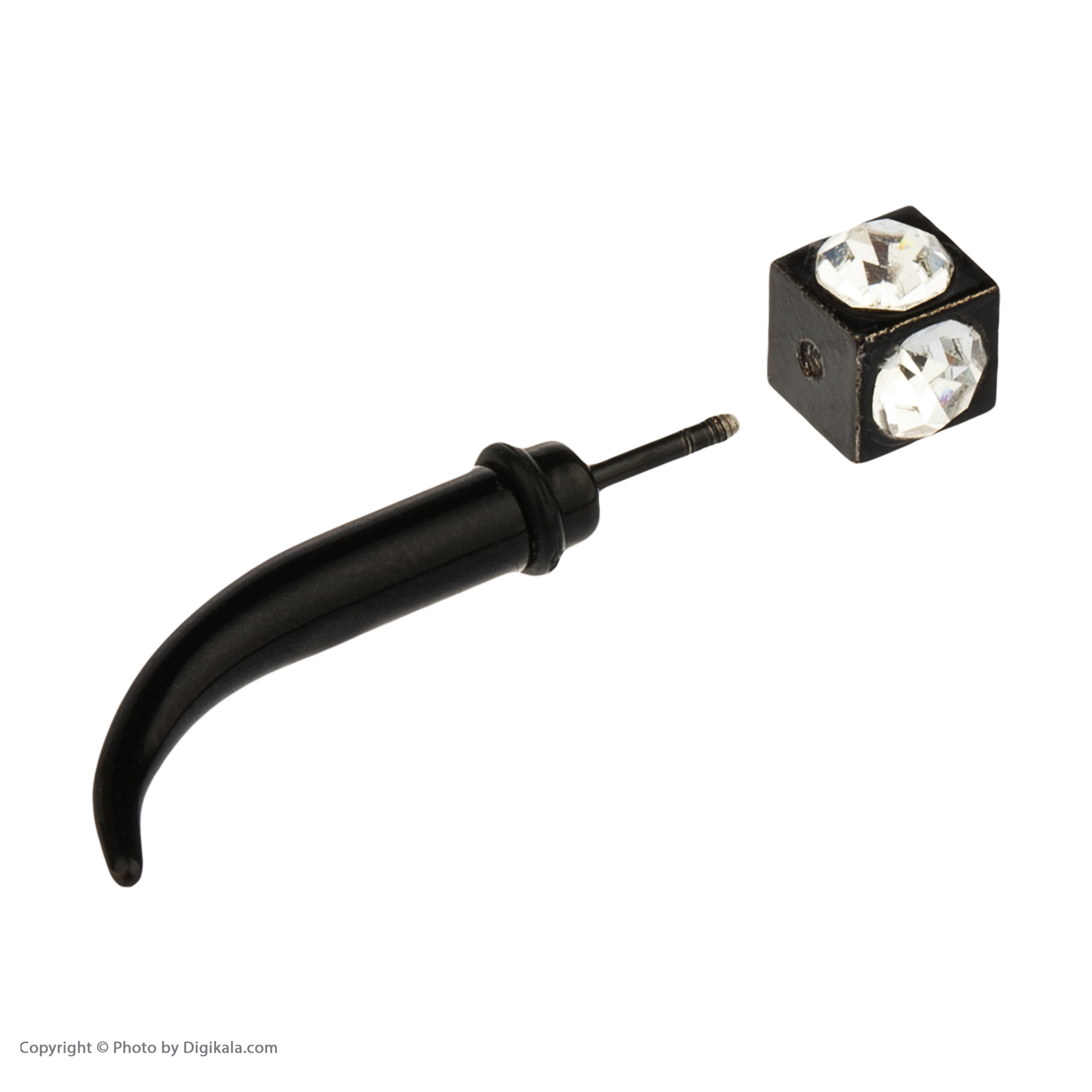 پیرسینگ گوش زنانه مدل عاج فیل نگین دار کد YG-2