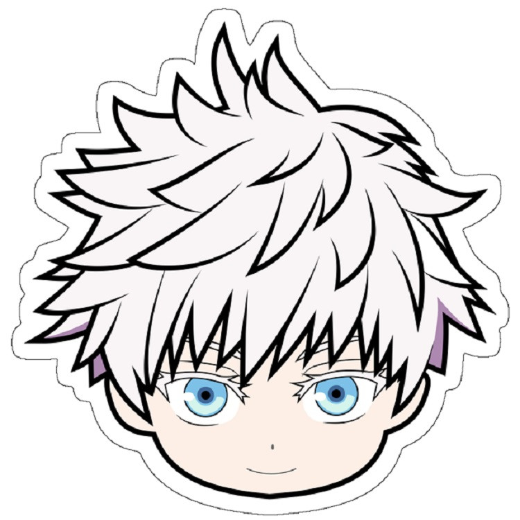 استیکر مدل Jujutsu Kaisen Gojou Satoru No Mask Chibi Head