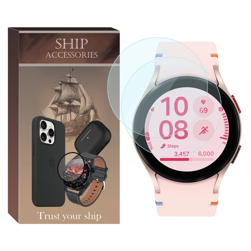 محافظ صفحه نمایش شیشه‌ای شیپ مدل Glass-SH مناسب برای ساعت هوشمند سامسونگ Galaxy Watch FE بسته دو عددی