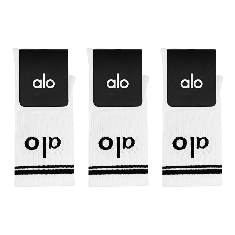 جوراب ورزشی ساق بلند زنانه الو مدل کش انگلیسی کد 1675 بسته سه عددی
