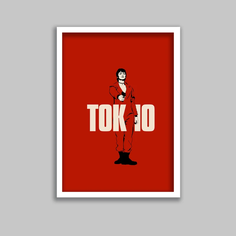 تابلو مدل توکیو سریال خانه کاغذی Money Heist کد LA-G10645