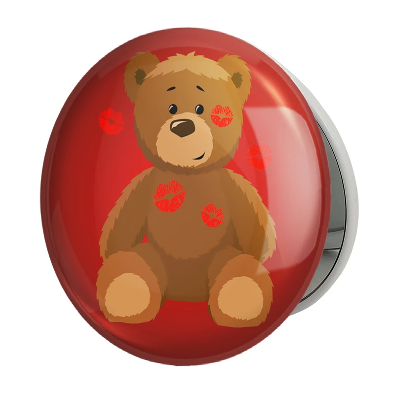 آینه جیبی خندالو طرح عاشقانه مدل تاشو کد 1864 