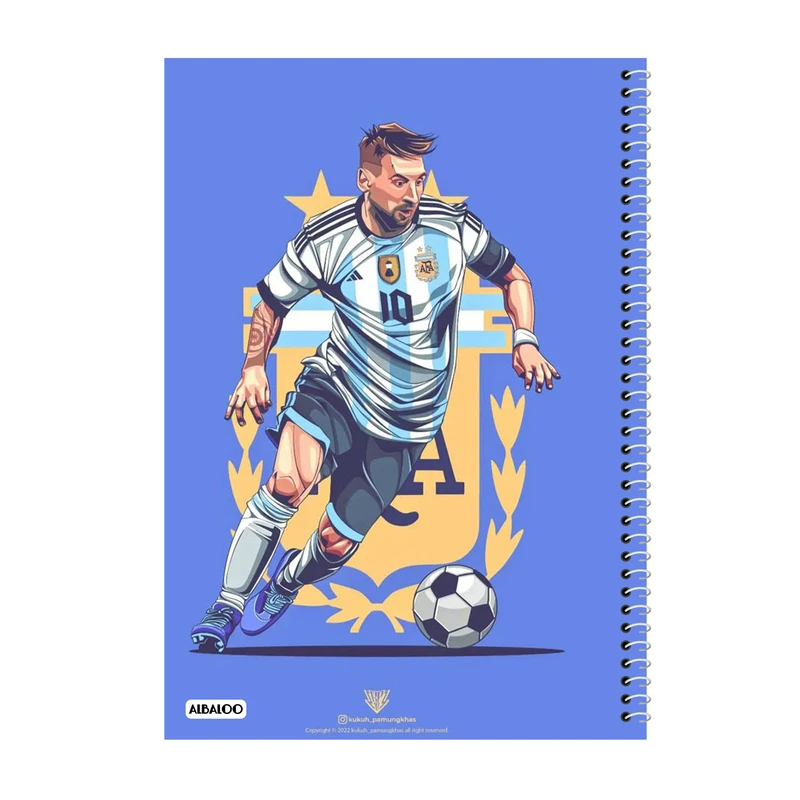 دفتر مشق 50 برگ آلبالو طرح مسی کد 2054