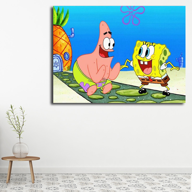 تابلو کودک و نوزاد مدل باب اسفنجی کد 3