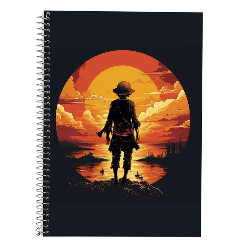 دفتر زبان 50 برگ مدوپد مدل دوخط طرح وان پیس One Piece کد DF11621