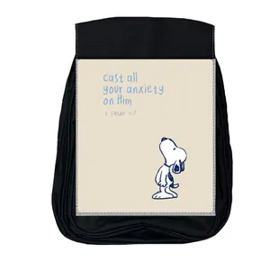 کوله پشتی مدرسه مدل اسنوپی و نوشته