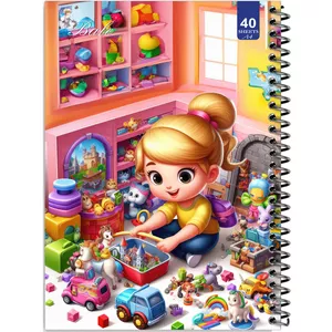 دفتر نقاشی 40 برگ انتشارات بله طرح دخترانه اتاق اسباب بازی کد A4-K768