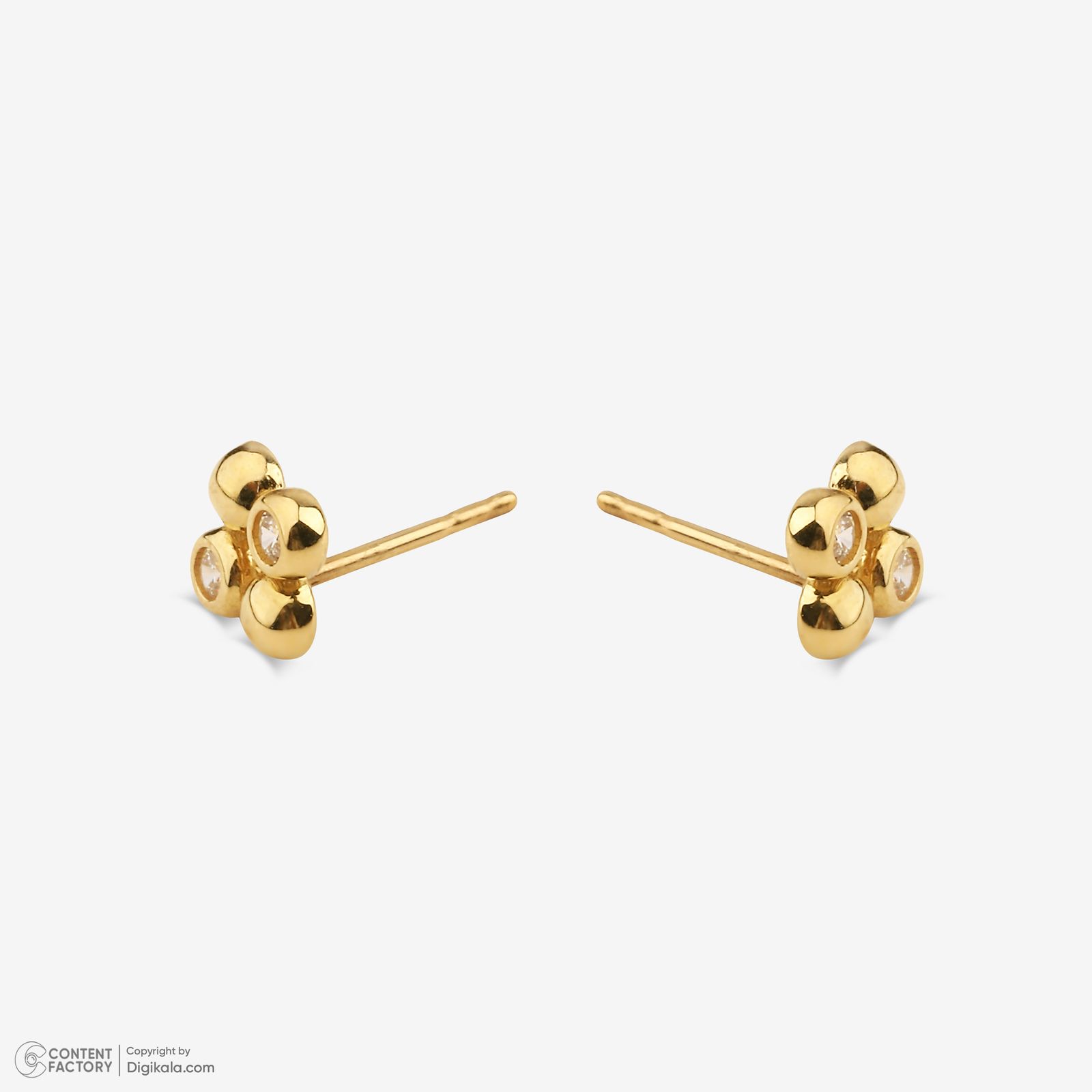گوشواره میخی طلا 18 عیار زنانه روبی آرت گالری مدل 61172 -  - 2