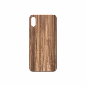 MAHOOT Light Walnut Wood Cover Sticker for Apple iPhone XS