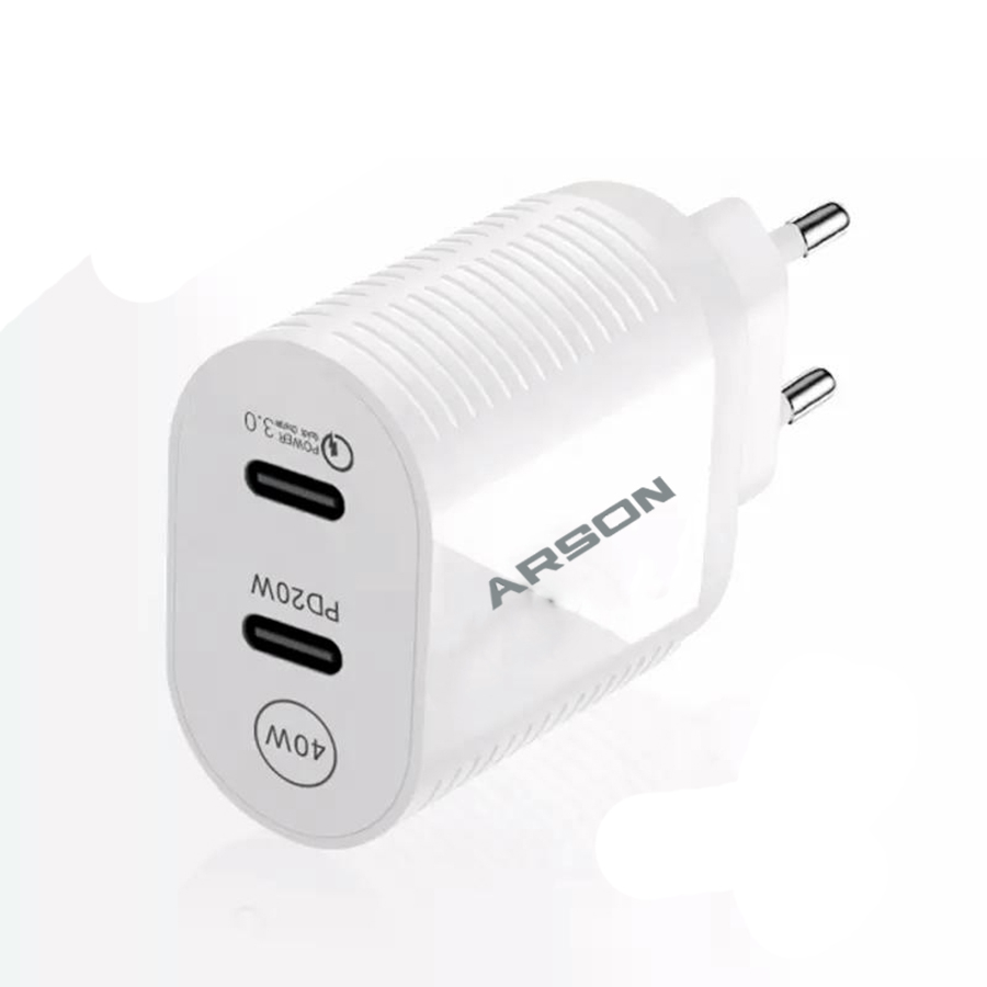 شارژر دیواری آرسون مدل AN-W02 به همراه کابل تبدیل USB-c