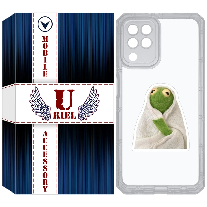 کاور یوریل مدل Clear کد 82 طرح قورباغه مناسب برای گوشی موبایل سامسونگ Galaxy A22 4G / M32 / M22