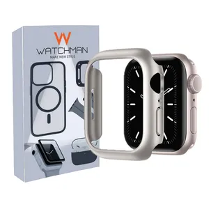 کاور واچ من مدل bumper مناسب برای اپل واچ سری SE/1/2/3/4/5/6/7/8/9/2021/2023/ALUMINUM CASE سایز 44 میلی متری