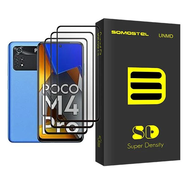 محافظ صفحه نمایش سوماستل مدل SD Glass MIX003 مناسب برای گوشی موبایل شیائومی Poco M4 Pro بسته سه عددی