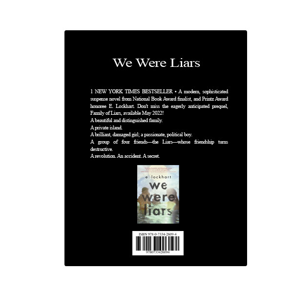 کتاب We Were Liars اثر E. Lockhart انتشارات نبض دانش کتاب We Were Liars اثر E. Lockhart انتشارات نبض دانش