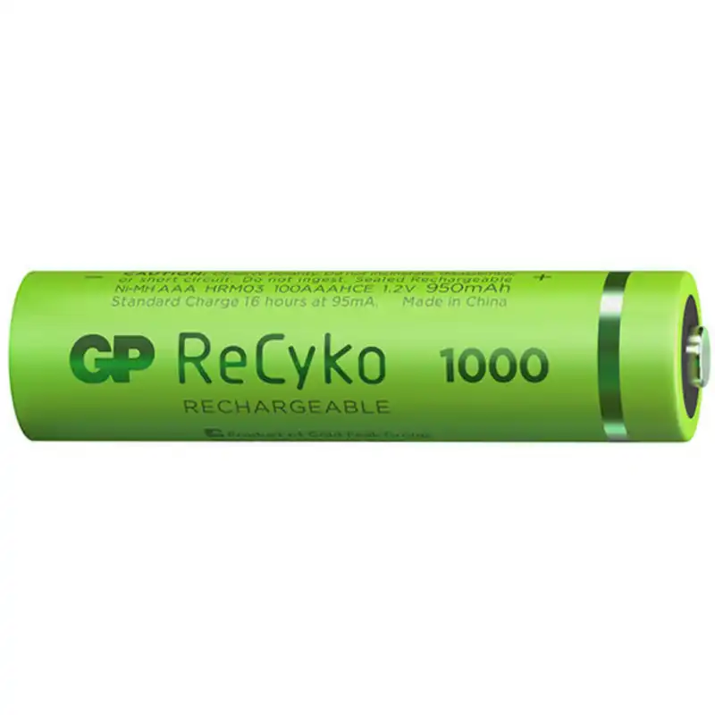 باتری نیم قلمی قابل شارژ جی پی مدل (Rechargeable Recyko 950 (1000 series بسته دو عددی