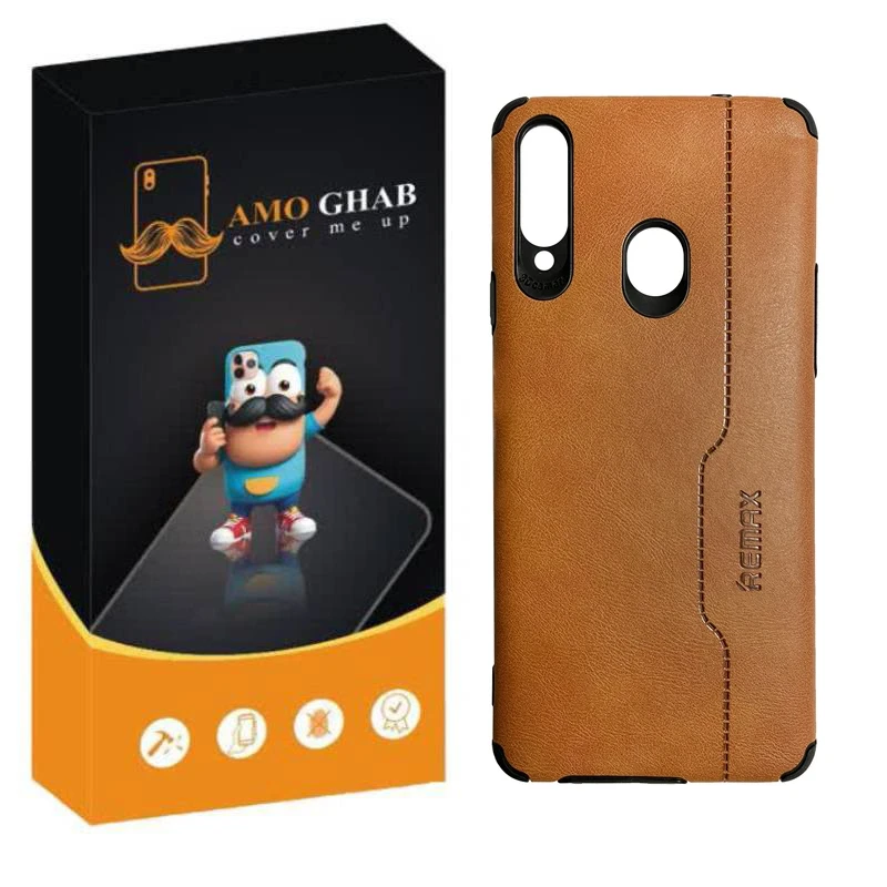 کاور عمو قاب مدل چرم RMX مناسب برای گوشی موبایل سامسونگ Galaxy A20s