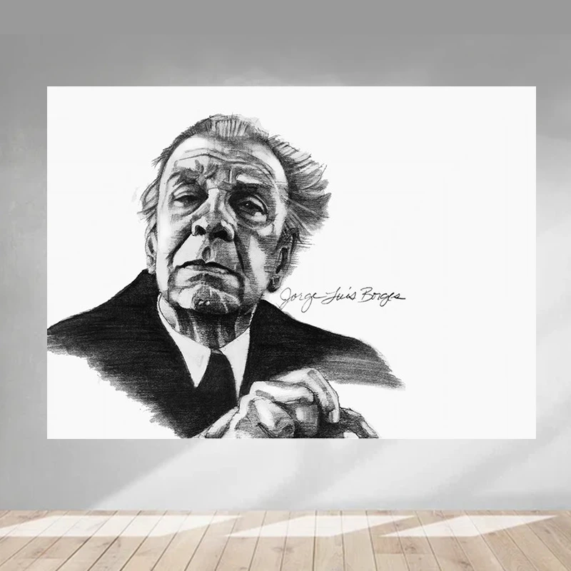 تابلو شاسی طرح خورخه لويس بورخس مدل ab980