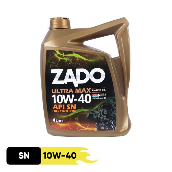  روغن موتور خودرو زادو مدل SAE 10W-40-SN حجم 4 لیتر