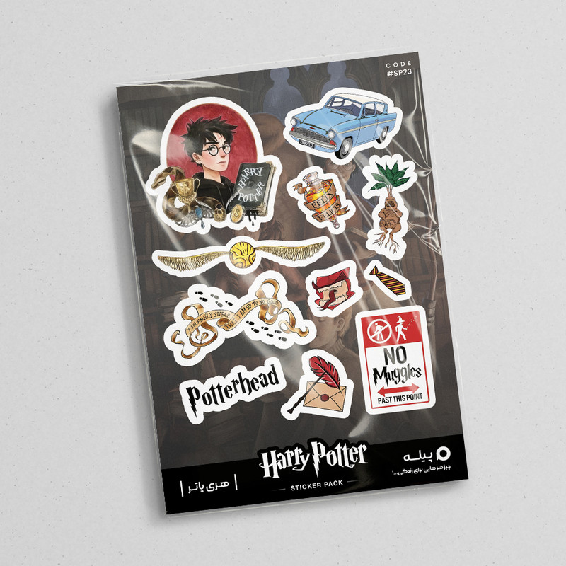 استیکر لپ تاپ و موبایل پیله طرح هری پاتر مدل Harry Potter کد SP23 مجموعه 11 عددی