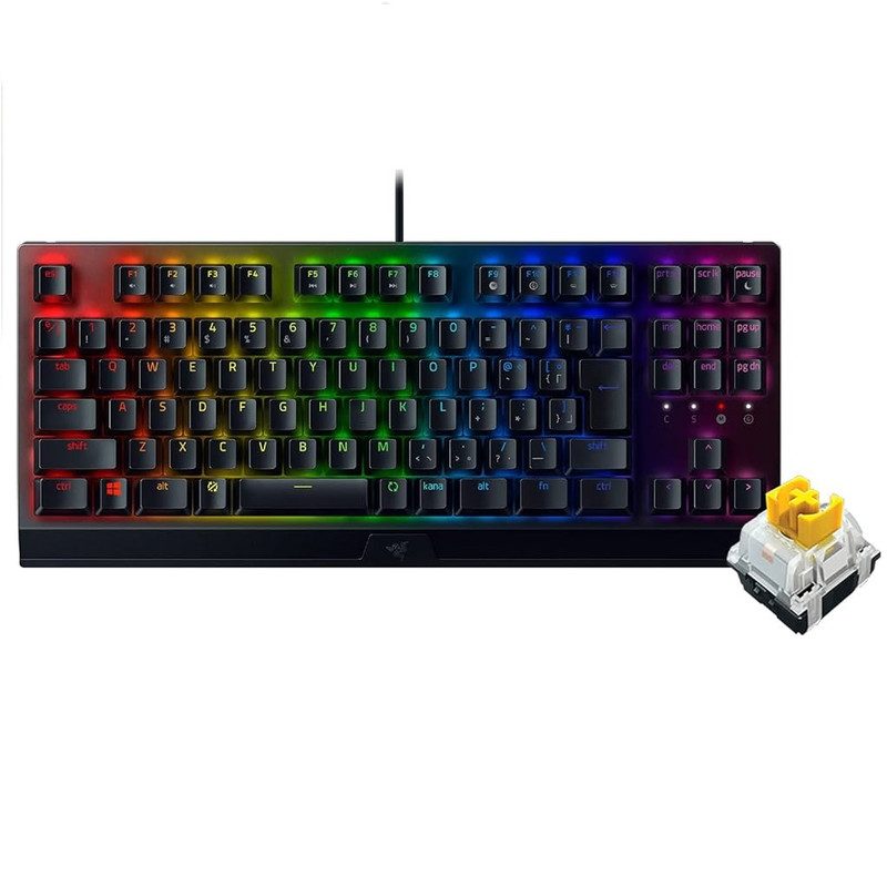 کیبورد ریزر مدل BLACKWIDOW V3 TENKEYLESS (YELLOW SWITCH) 3