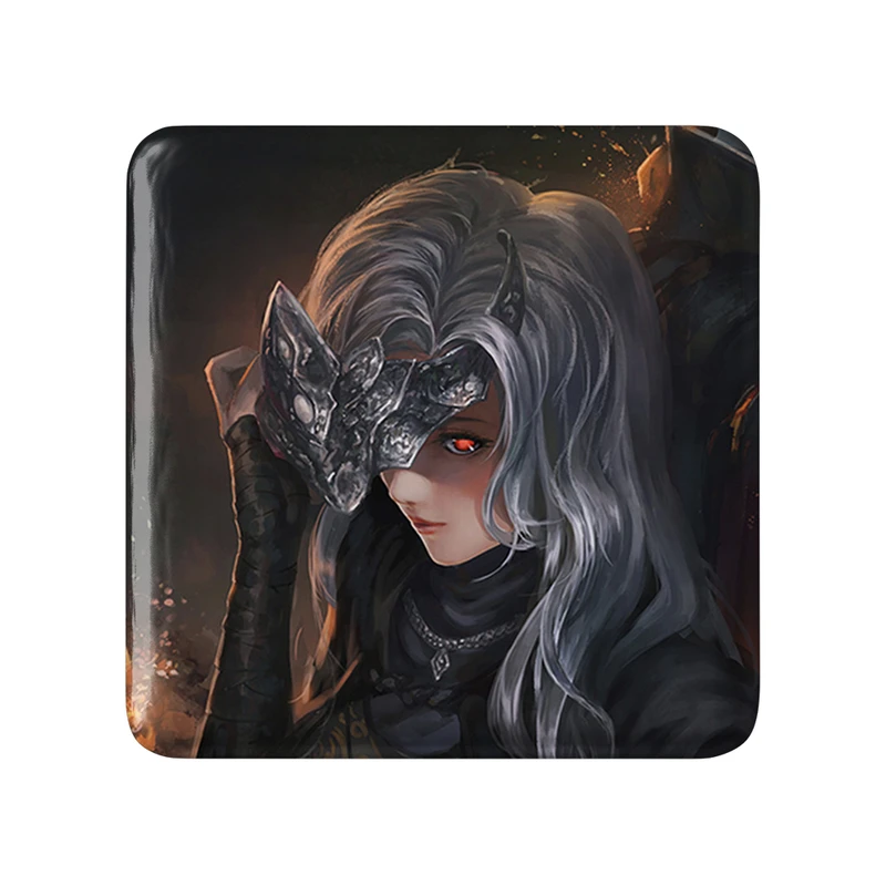 مگنت خندالو طرح اشن وان و فایر کیپر دارک سولز مدل مربعی کد 30686