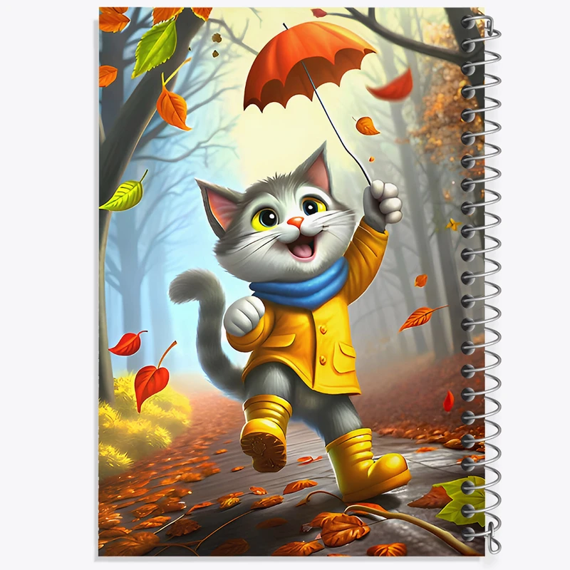 دفتر نقاشی 50 برگ خندالو طرح گربه بامزه کد F7090