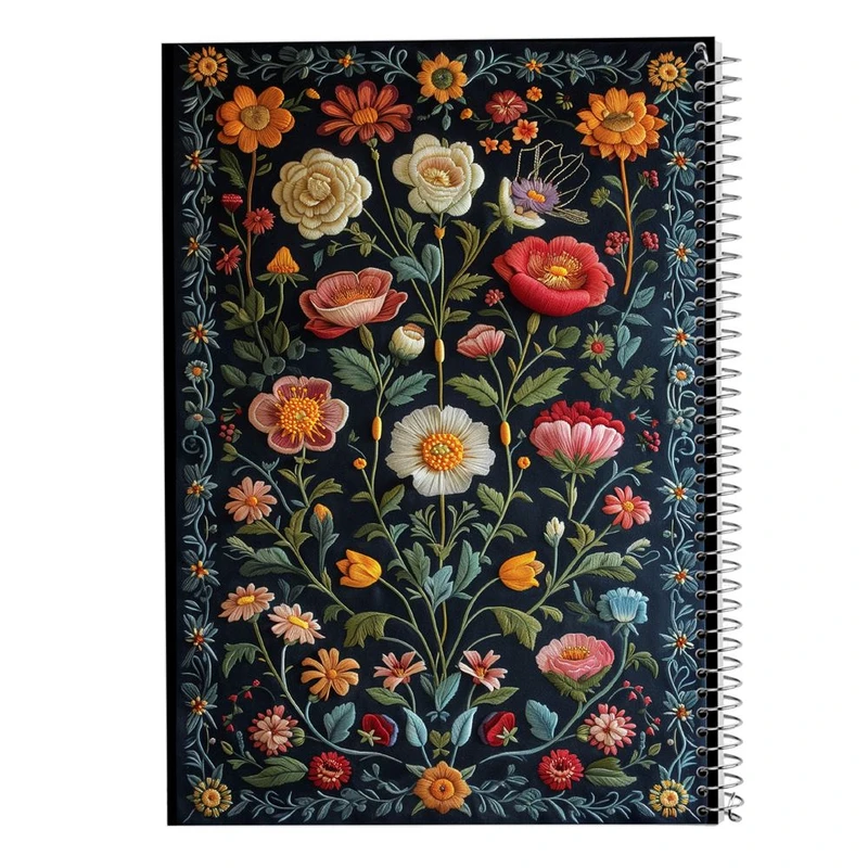 دفتر شطرنجی 50 برگ مدوپد طرح گل کد DF15950