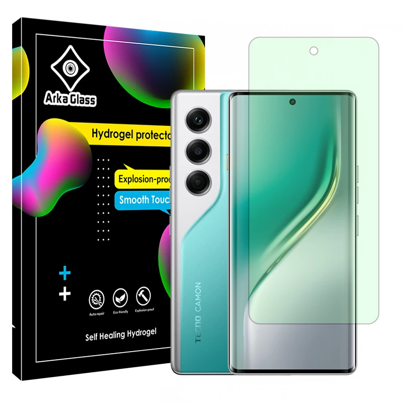 محافظ صفحه نمایش آنتی گرین آرکا گلس مدل هیدروژلی مناسب برای گوشی موبایل تکنو Camon 40 Pro 