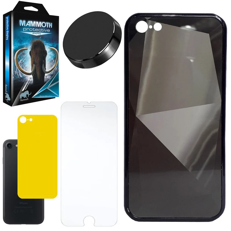 کاور ماموت مدل D-I-A-M-O-N-D مناسب برای گوشی موبایل اپل Iphone 7/8/SE 2022 به همراه محافظ صفحه نمایش و محافظ پشت گوشی و پایه نگهدارنده گوشی