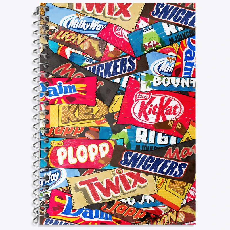 دفتر لغت 50 برگ خندالو طرح شکلات های معروف کد N2068