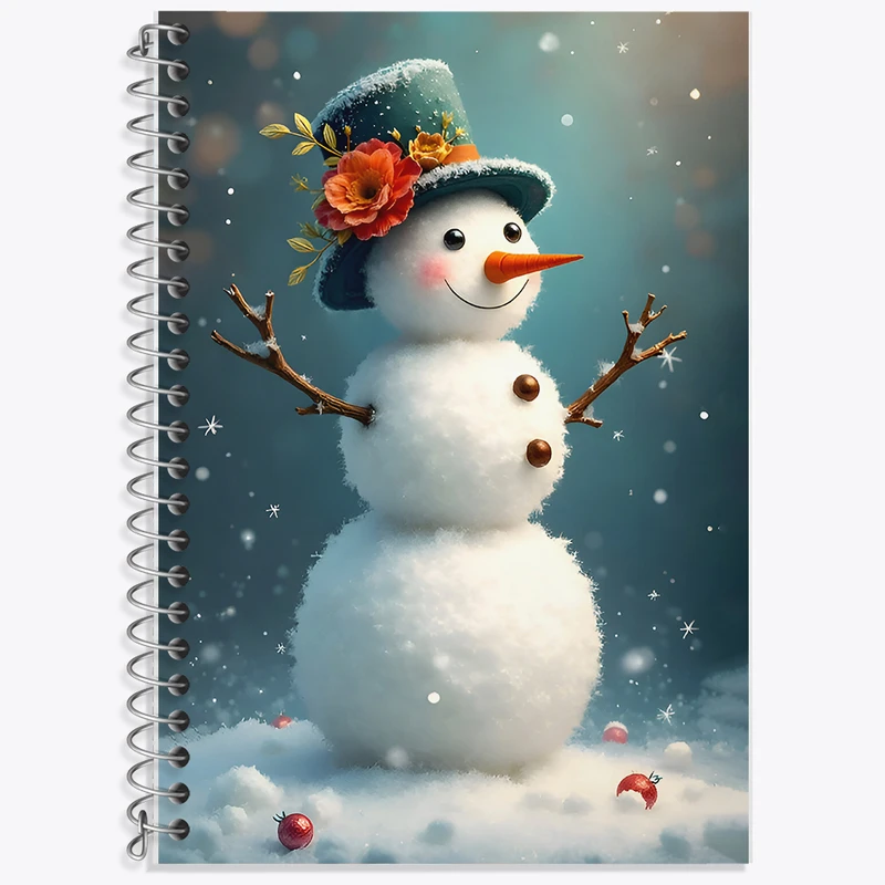 دفتر لغت 50 برگ خندالو طرح آدم برفی بامزه کد F7137