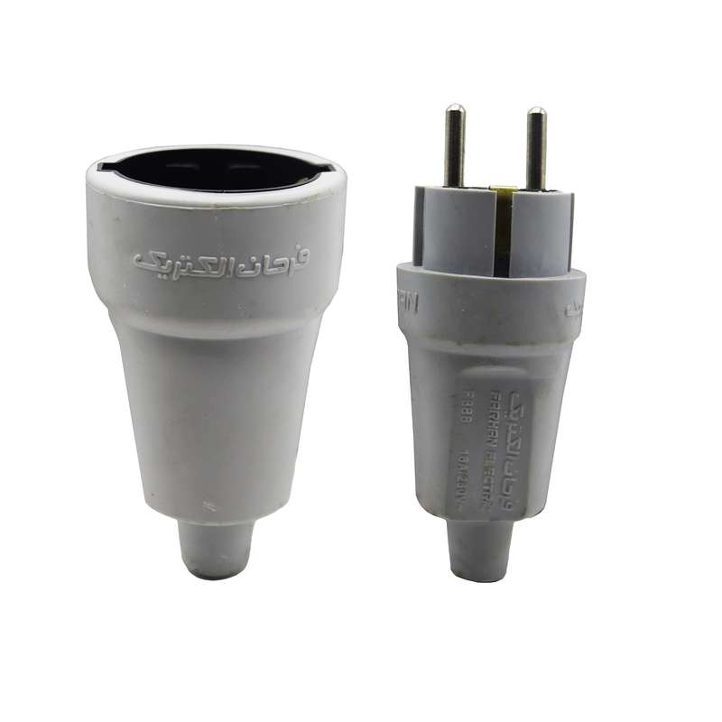دوشاخه برق و مادگی فرحان الکتریک مدل YP-16A/250V