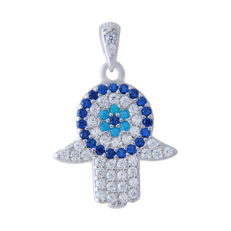 آویز گردنبند نقره زنانه بازرگانی میلادی کد PKR-145