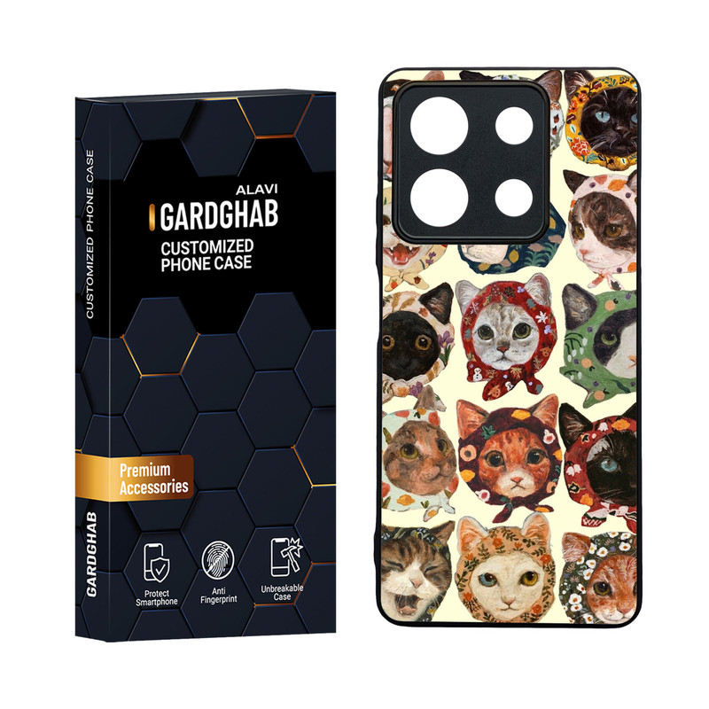 کاور گارد قاب مدل دورژله ای پشت گلس فانتزی مناسب برای گوشی موبایل شیائومی Redmi Note 13 5G