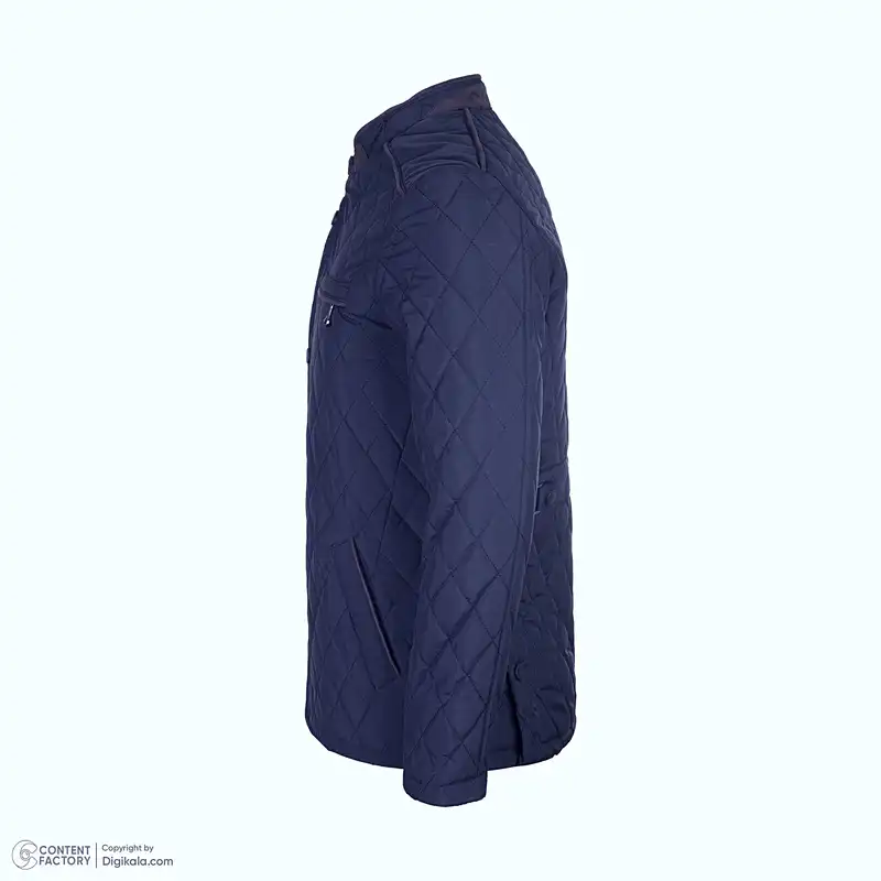 کاپشن مردانه دیورسو مدل لوزی دوزی کد 123 رنگ سرمه ای