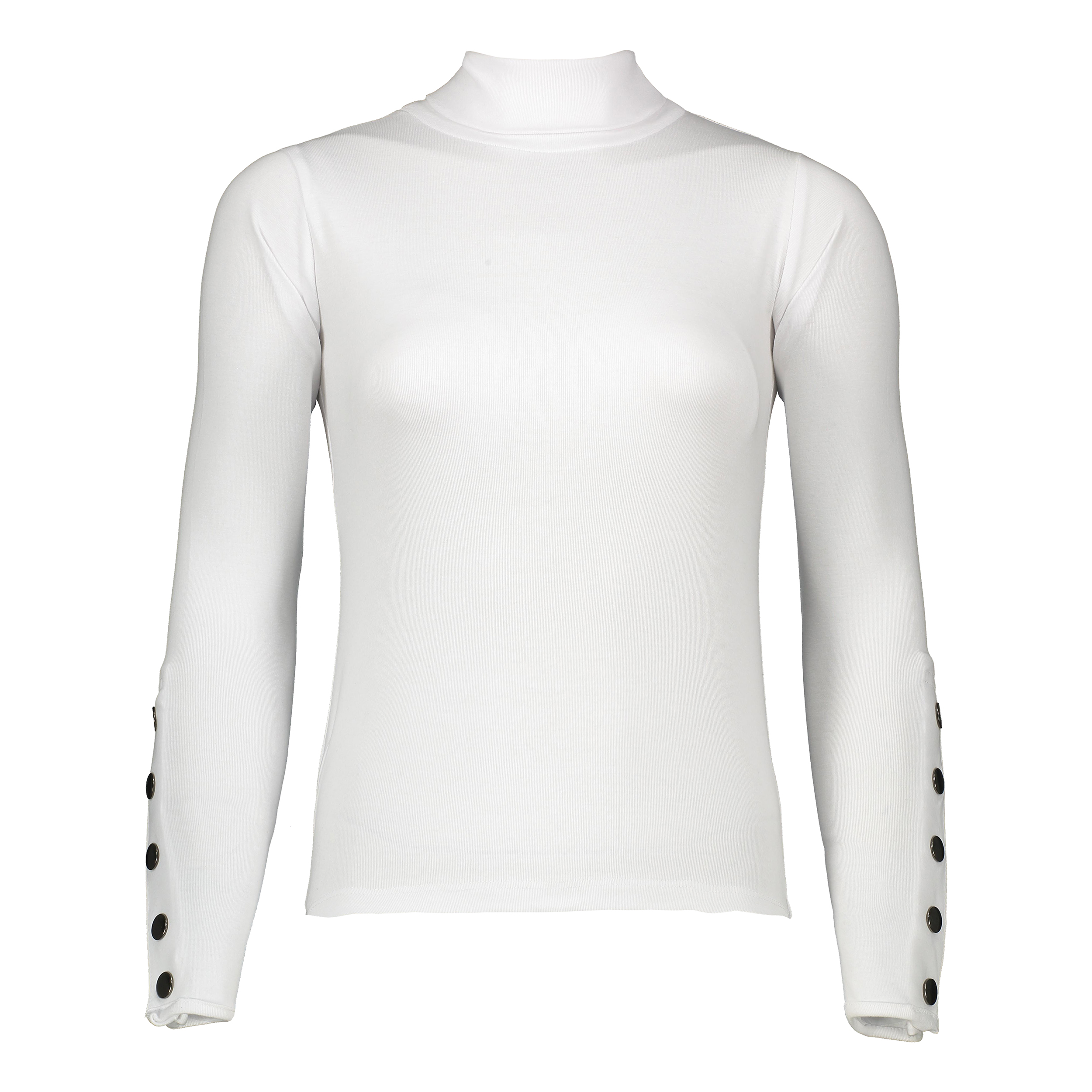 تی شرت یقه اسکی زنانه زانتوس مدل 14456-01 رنگ سفید