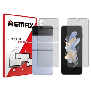 Remix matte screenprotector HyMTT model suitable for Samsung Galaxy ZFlip4 mobile phones along with the back of the phone