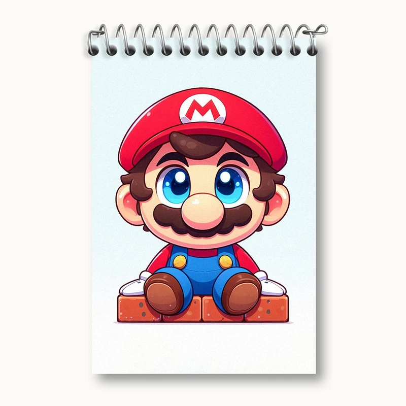 دفتر یادداشت 50 برگ خندالو مدل سوپرماریو (Super Mario) کد F959