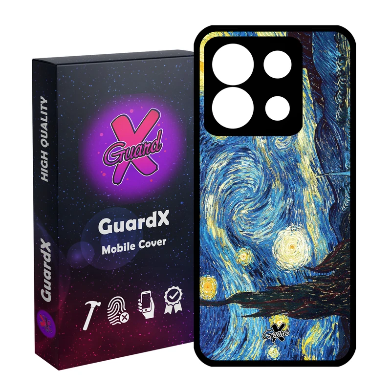 کاور گارد ایکس طرح Starry Night مدل Glass10110 مناسب برای گوشی موبایل شیائومی Redmi Note 13 5G