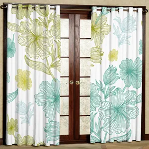 پرده مدل گل هازان پانچی کد 2190 سایز 140x200 سانتی متر