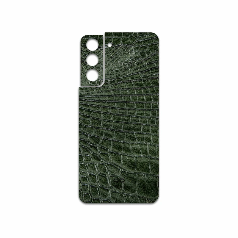 برچسب پوششی ماهوت مدل Green-Crocodile-Leather مناسب برای گوشی موبایل سامسونگ Galaxy S21 FE 5G