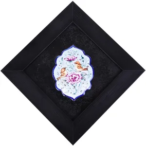 تابلو میناکاری صالحی‌زاده مدل 00-19 طرح گل و مرغ