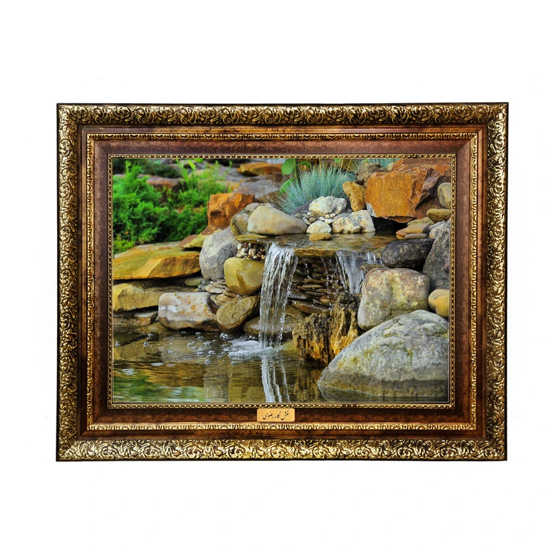 تابلو فرش ماشینی نقش نگار رضوی طرح منظره کد 137H