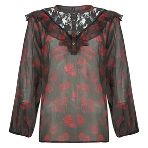 بلوز آستین بلند زنانه جین پاسکال مدل C41