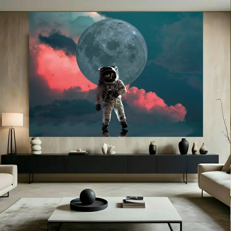 تابلو بوم طرح منظره کیهانی مدل فضانورد کد BK24263